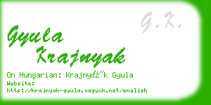 gyula krajnyak business card